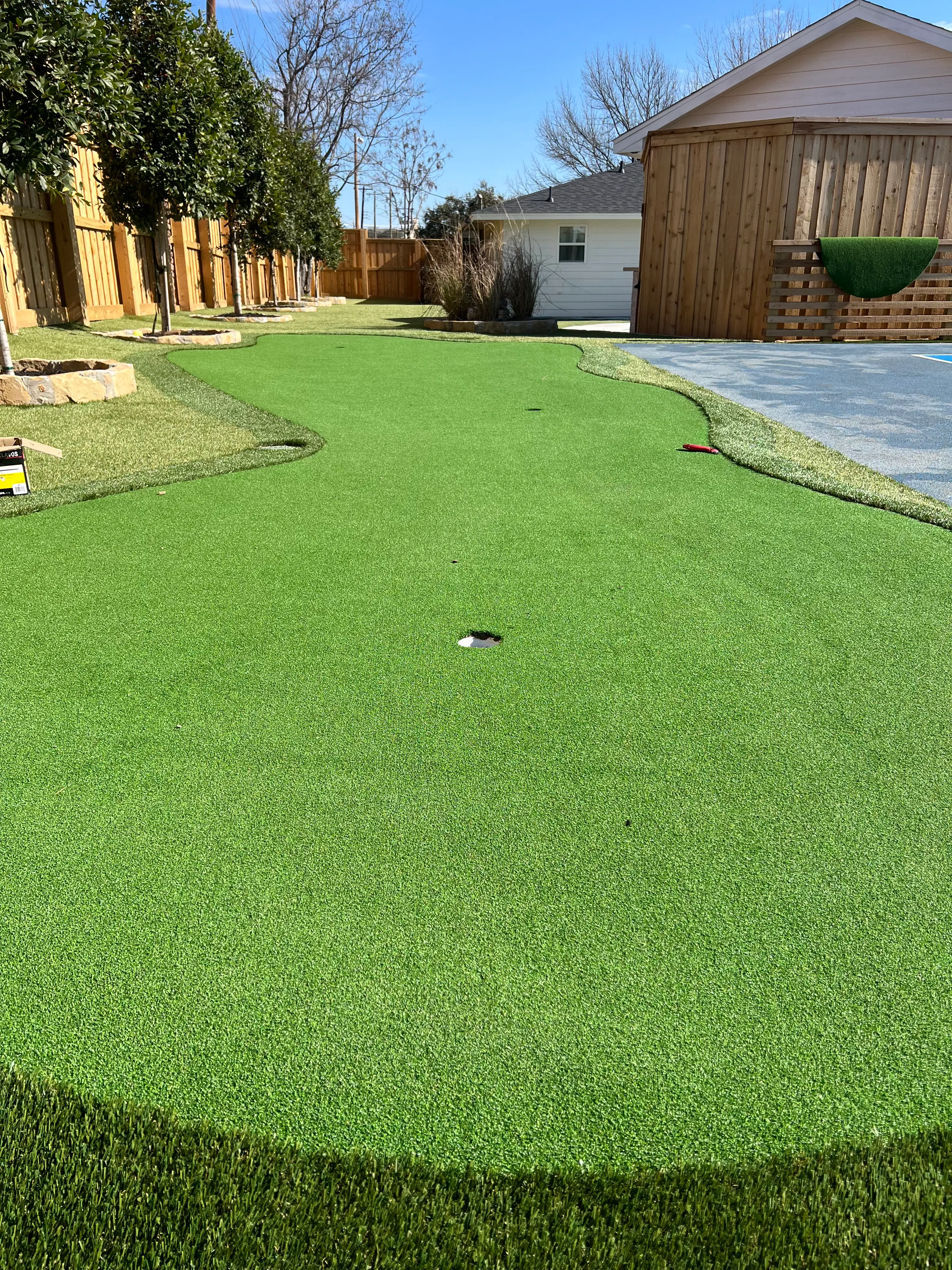After 7 — Aledo Airbnb-Ready Backyard — 3,000 SF Turf + Putting Green
