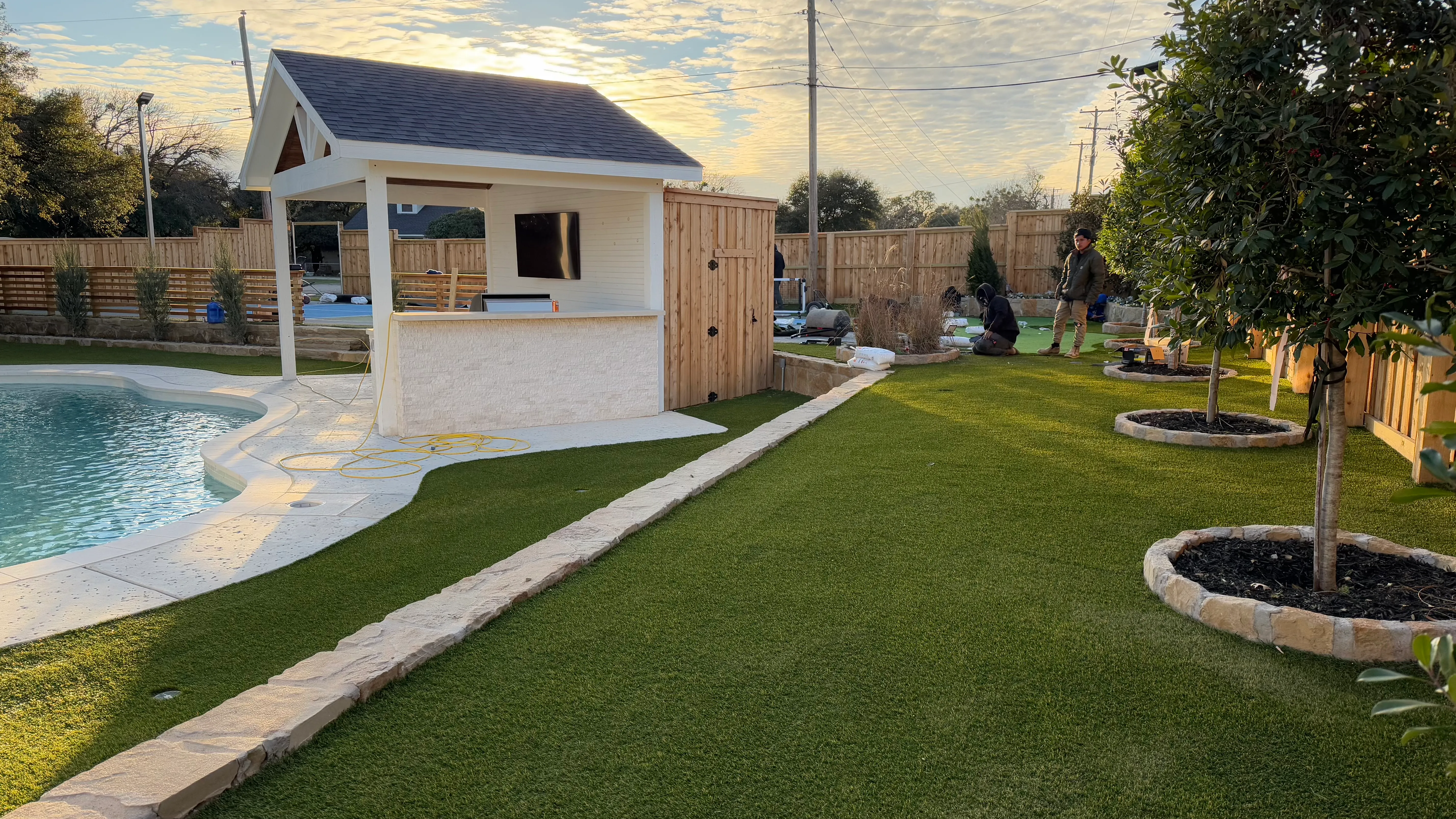 After 9 — Aledo Airbnb-Ready Backyard — 3,000 SF Turf + Putting Green