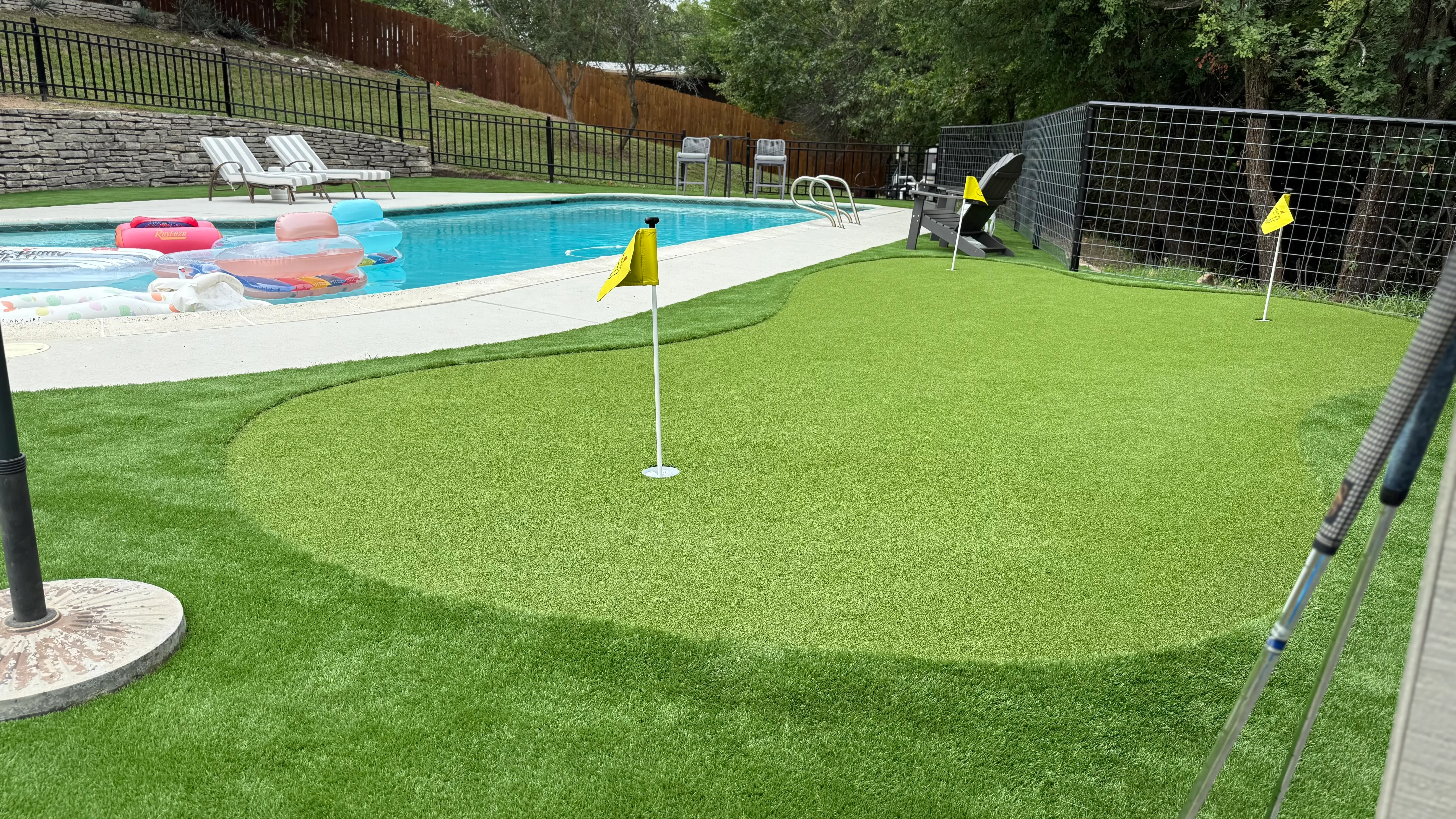 Bearcat artificial turf backyard install in Willow Park, TX (photo 14)