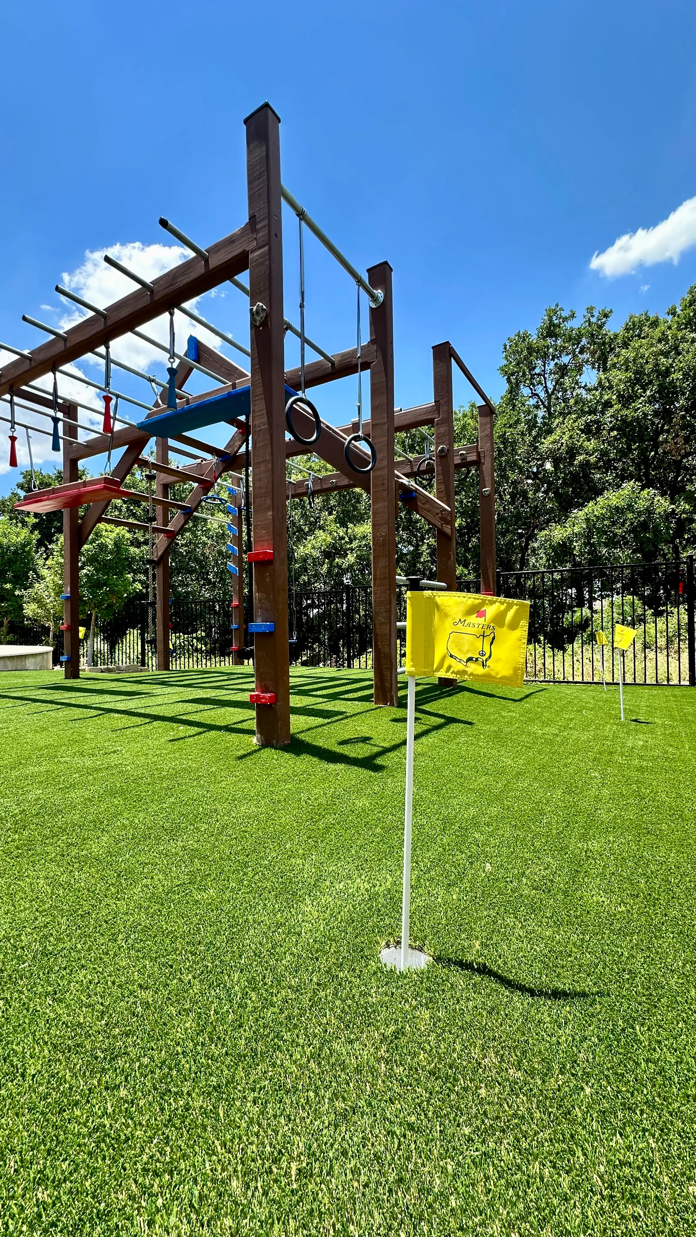 Bearcat artificial turf backyard install in Keller, TX (photo 10)