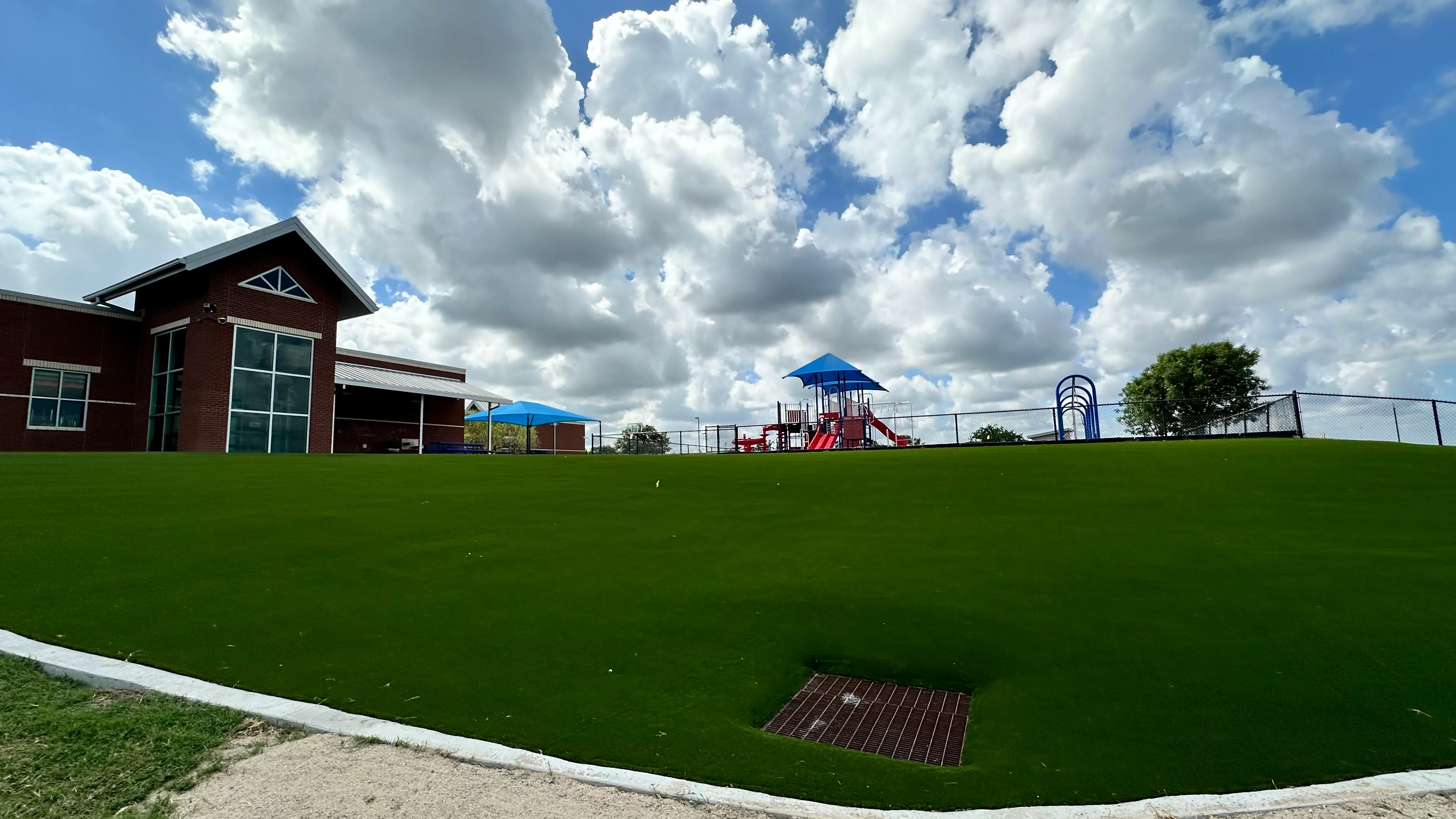 Bearcat artificial turf backyard install in Willow Park, TX (photo 19)
