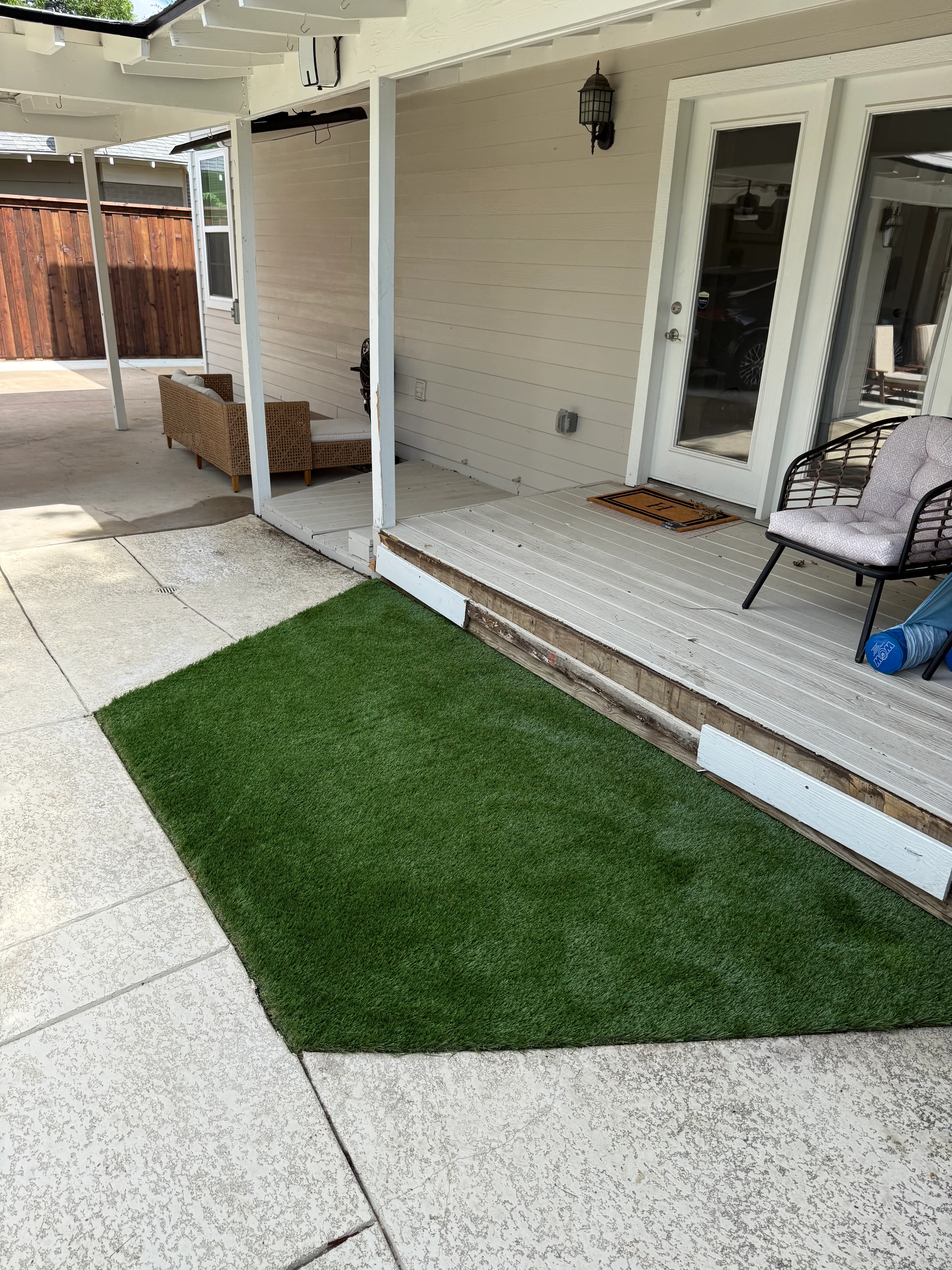 Monticello backyard: rocks out, Malibu 80 in — a Tudor glow-up off Camp Bowie feature 3