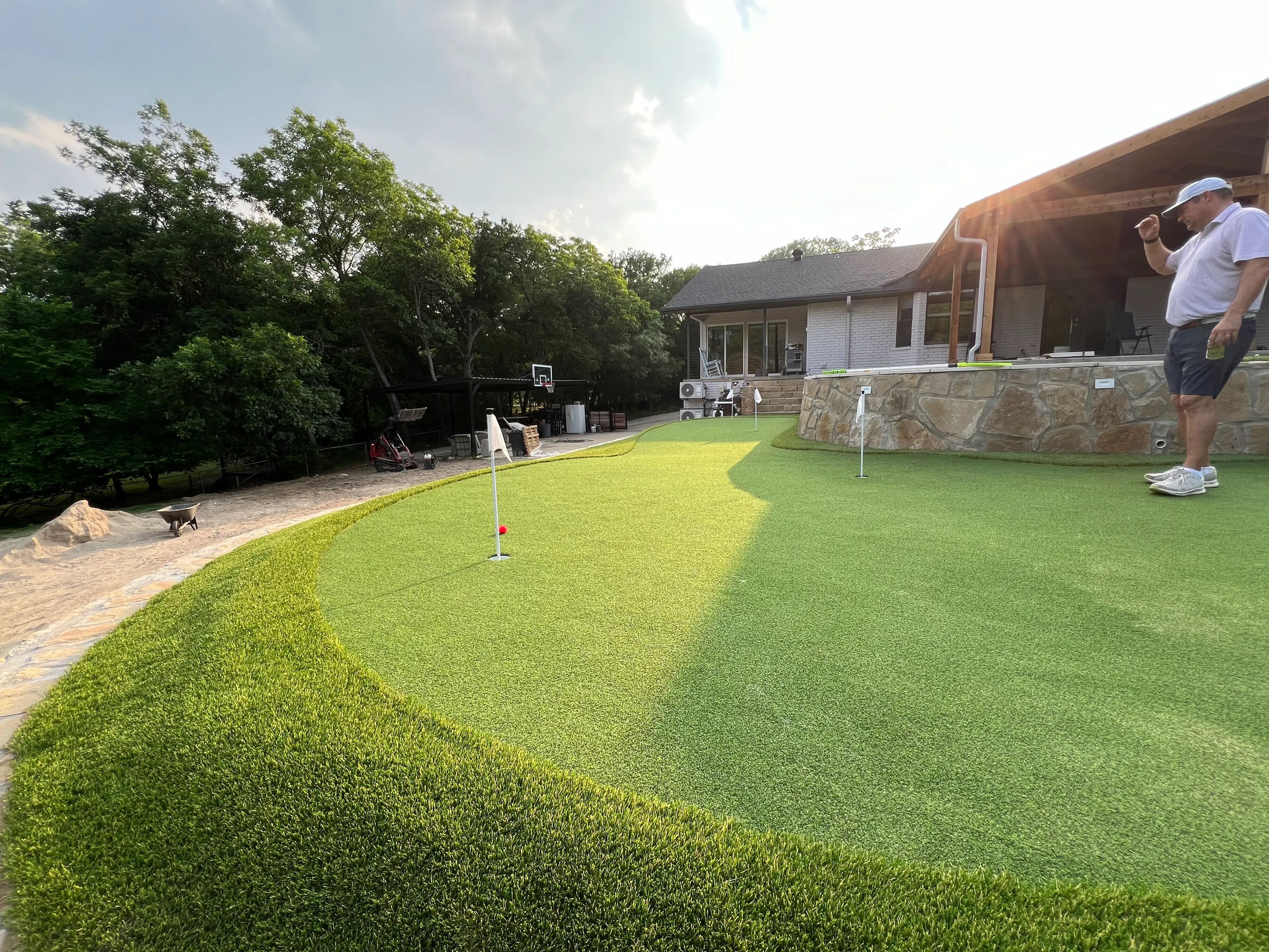 After 10 — Willow Park Multi-Level Putting Green & Pool Surround — On a Golf Course