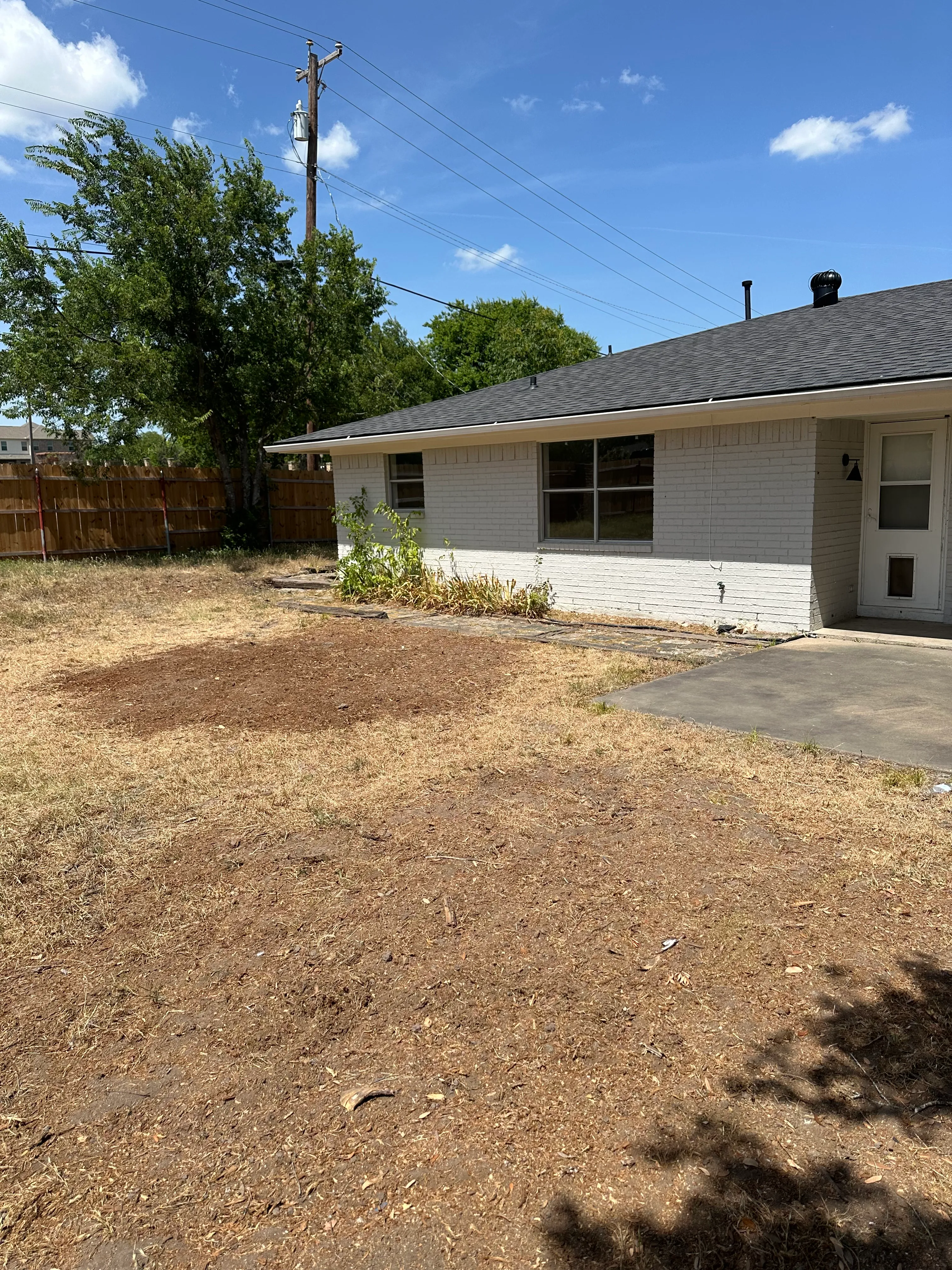Before 1 — Aledo Airbnb-Ready Backyard — 3,000 SF Turf + Putting Green