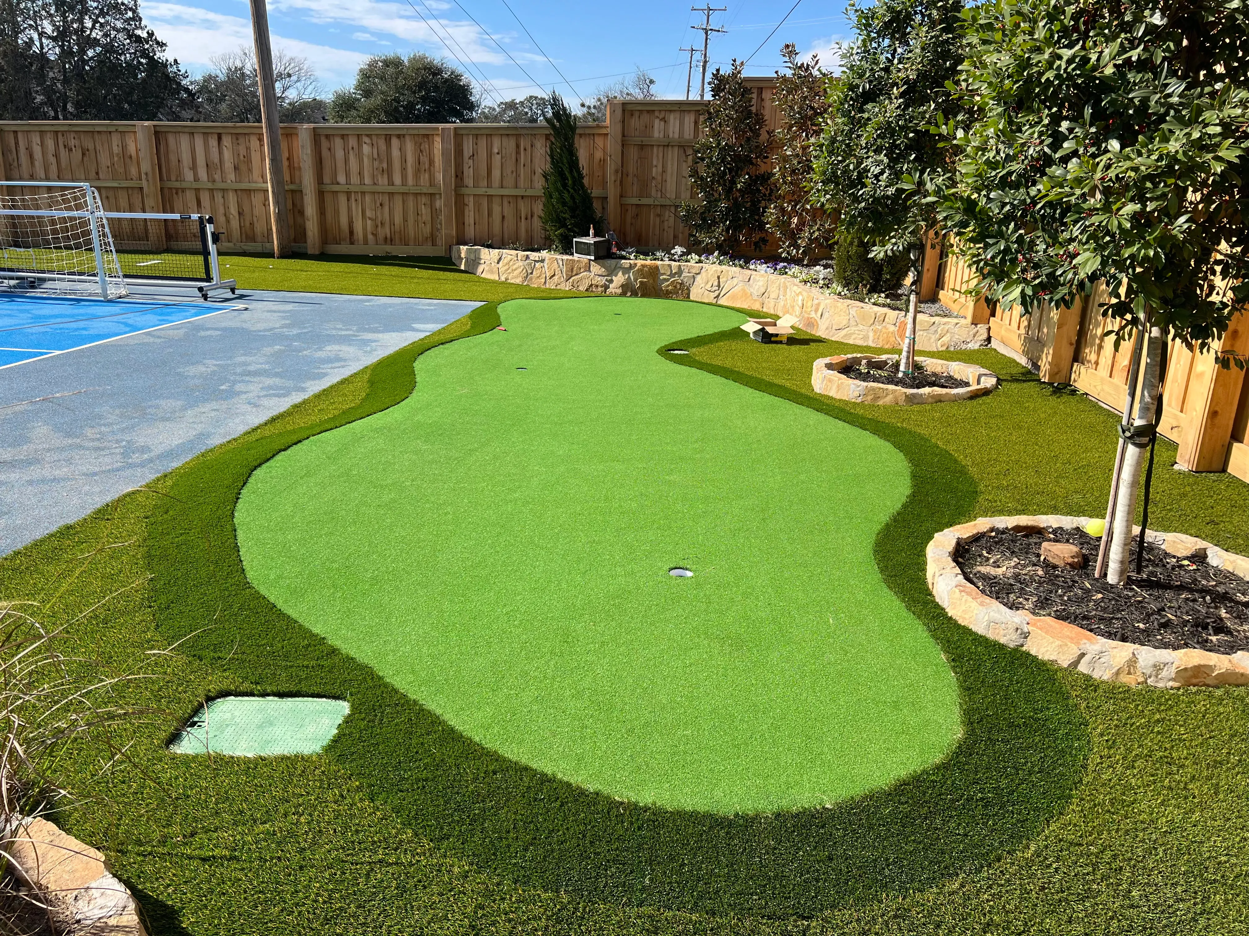 After 12 — Aledo Airbnb-Ready Backyard — 3,000 SF Turf + Putting Green