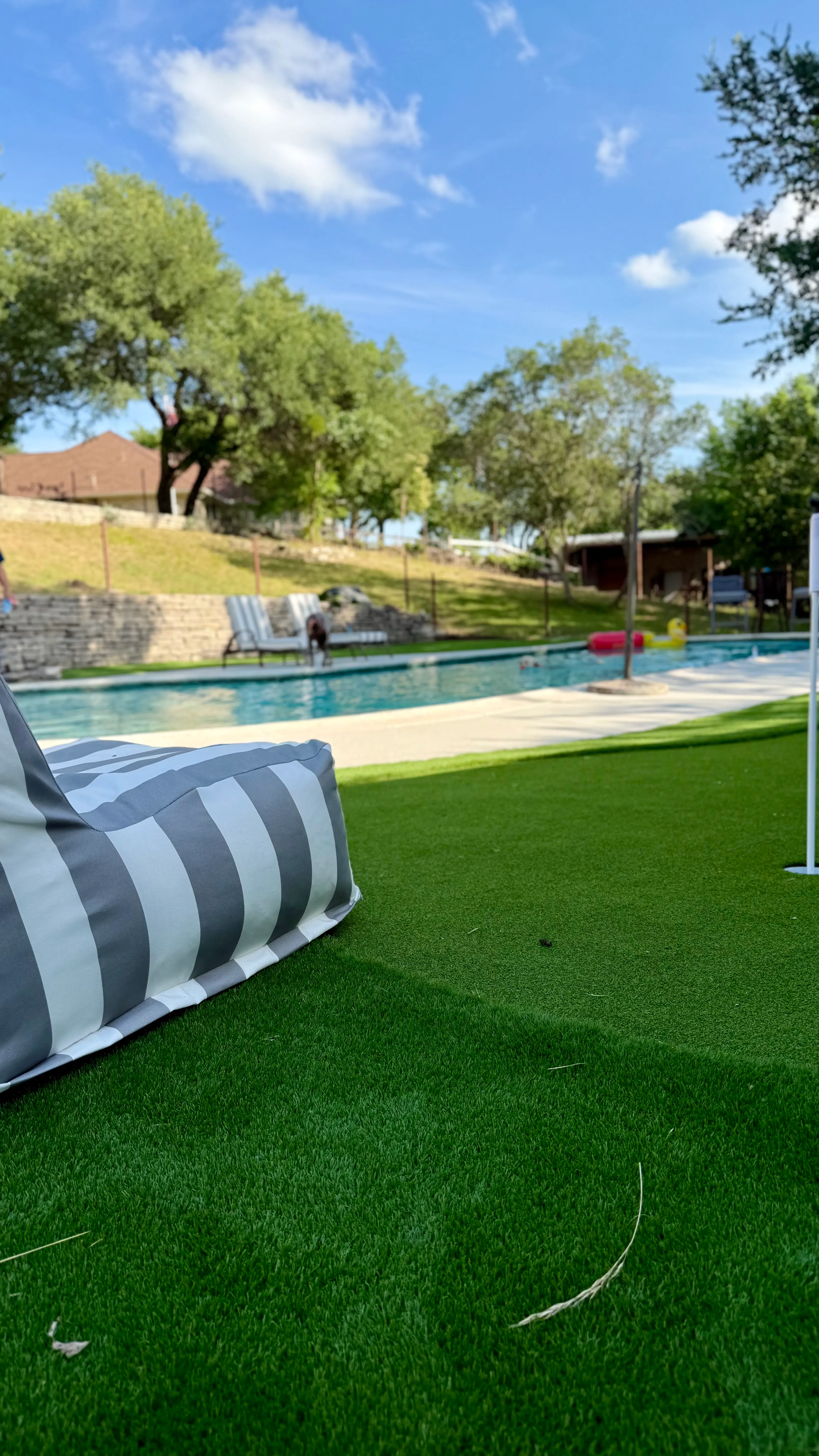 Bearcat artificial turf backyard install in Willow Park, TX (photo 31)