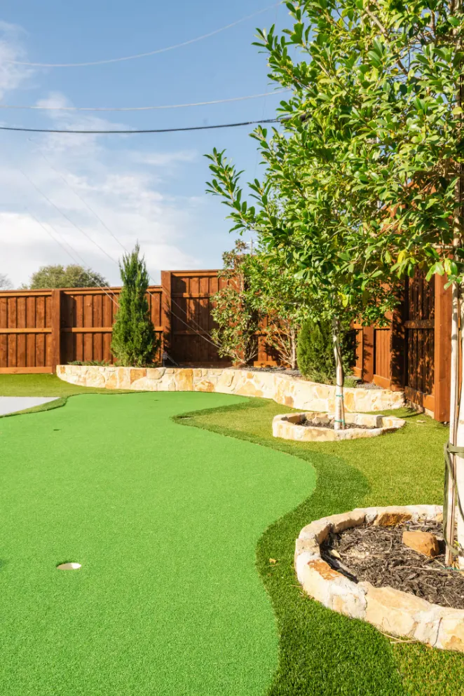 After 16 — Aledo Airbnb-Ready Backyard — 3,000 SF Turf + Putting Green