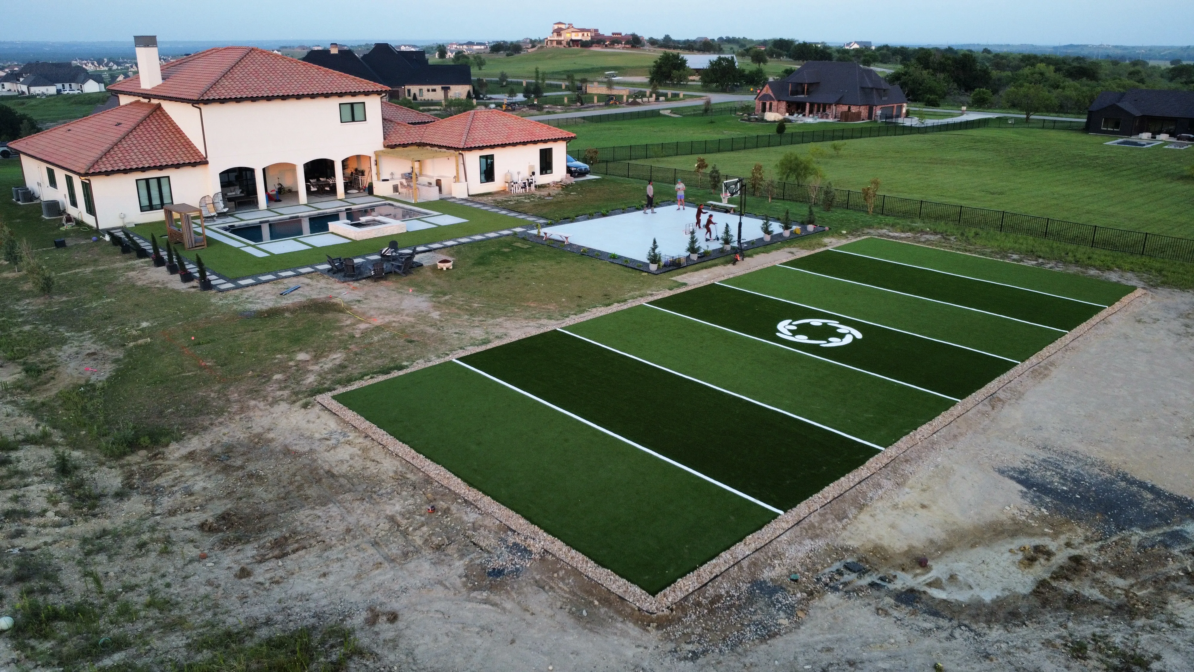 Aerial 3 — Aledo Backyard Football Training Field — 5,000 SF Custom Build