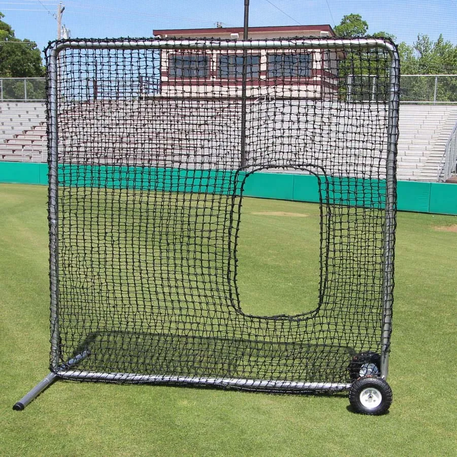 Cimarron 7x7 #84 Premier Softball Net and Frame with Wheels product photo
