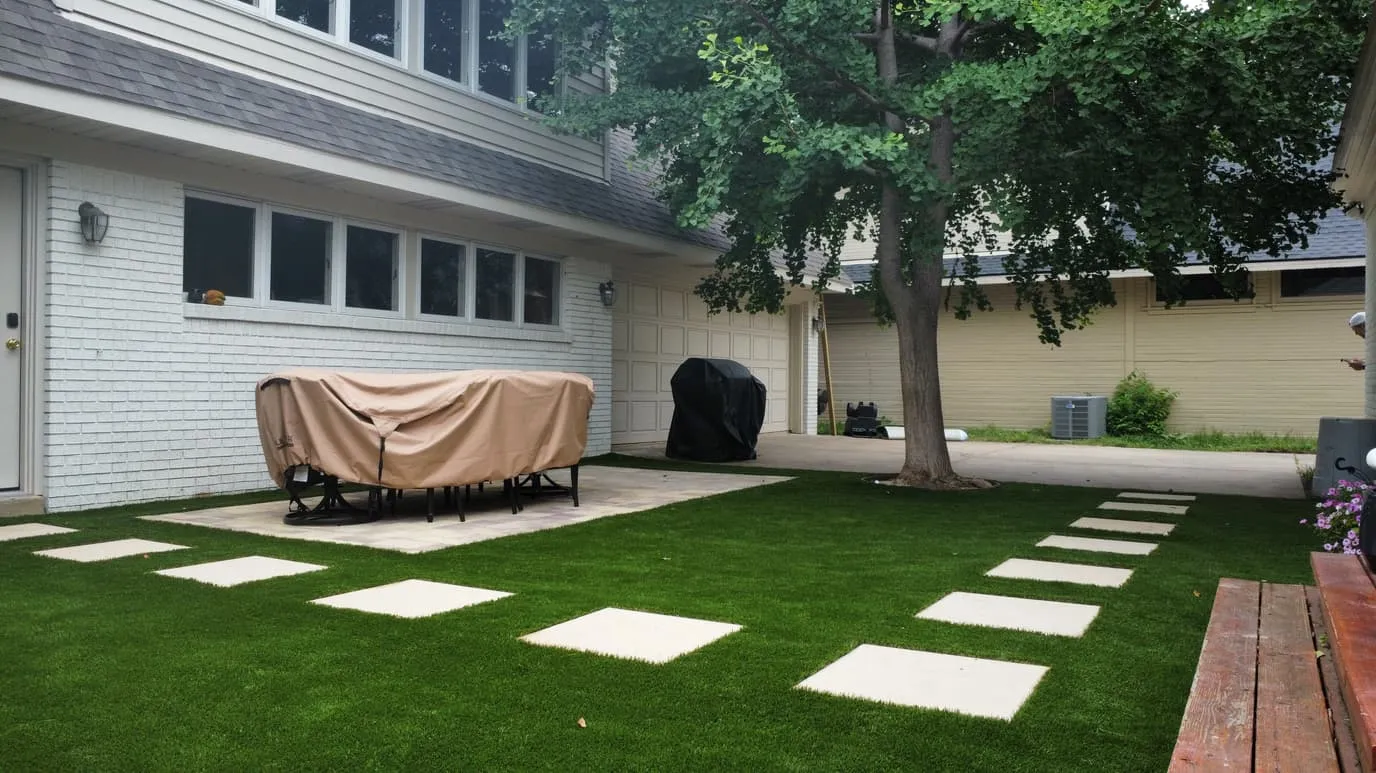 Aerial view of a Bearcat Turf install
