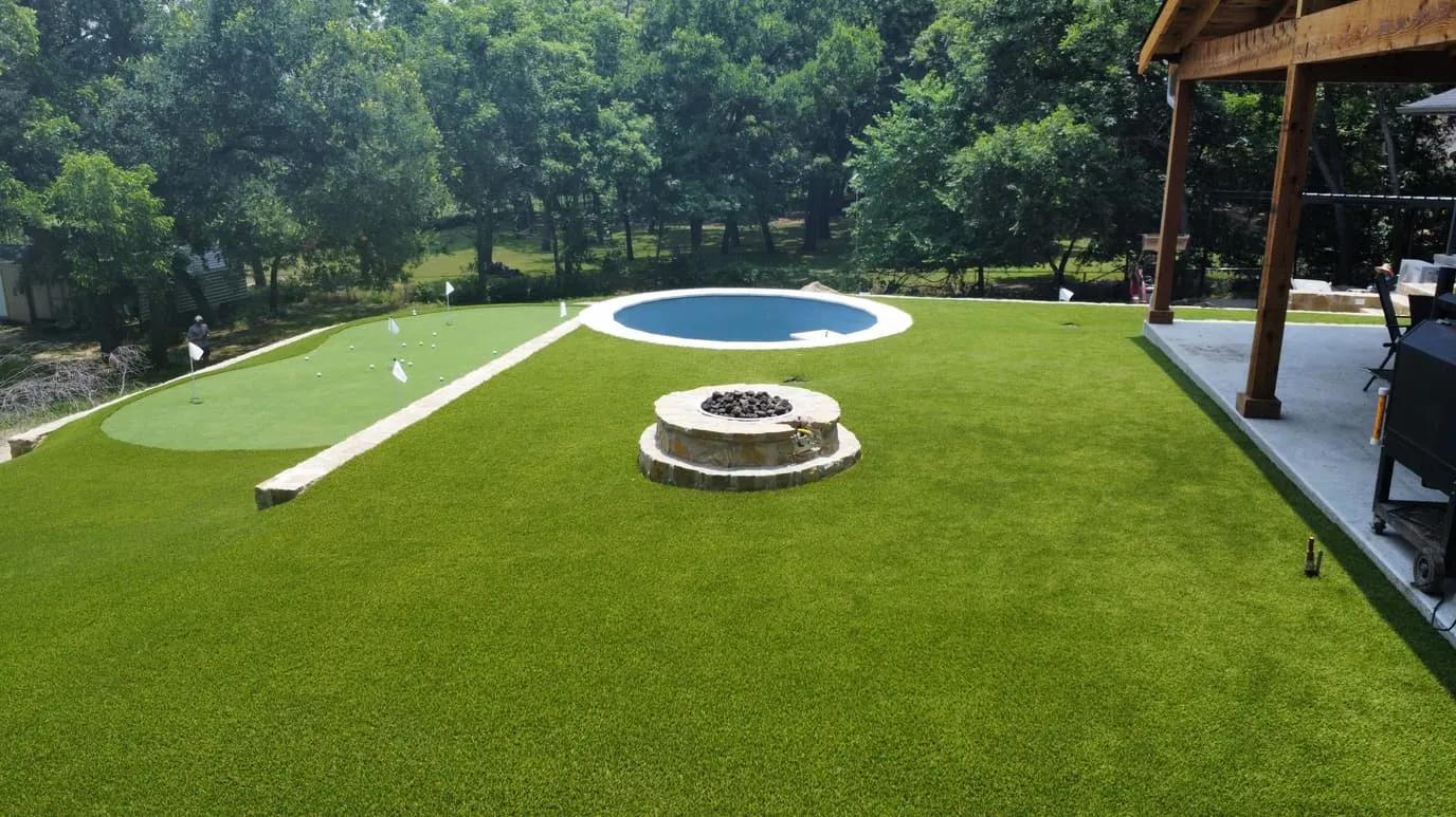 Aerial view of a Bearcat Turf install