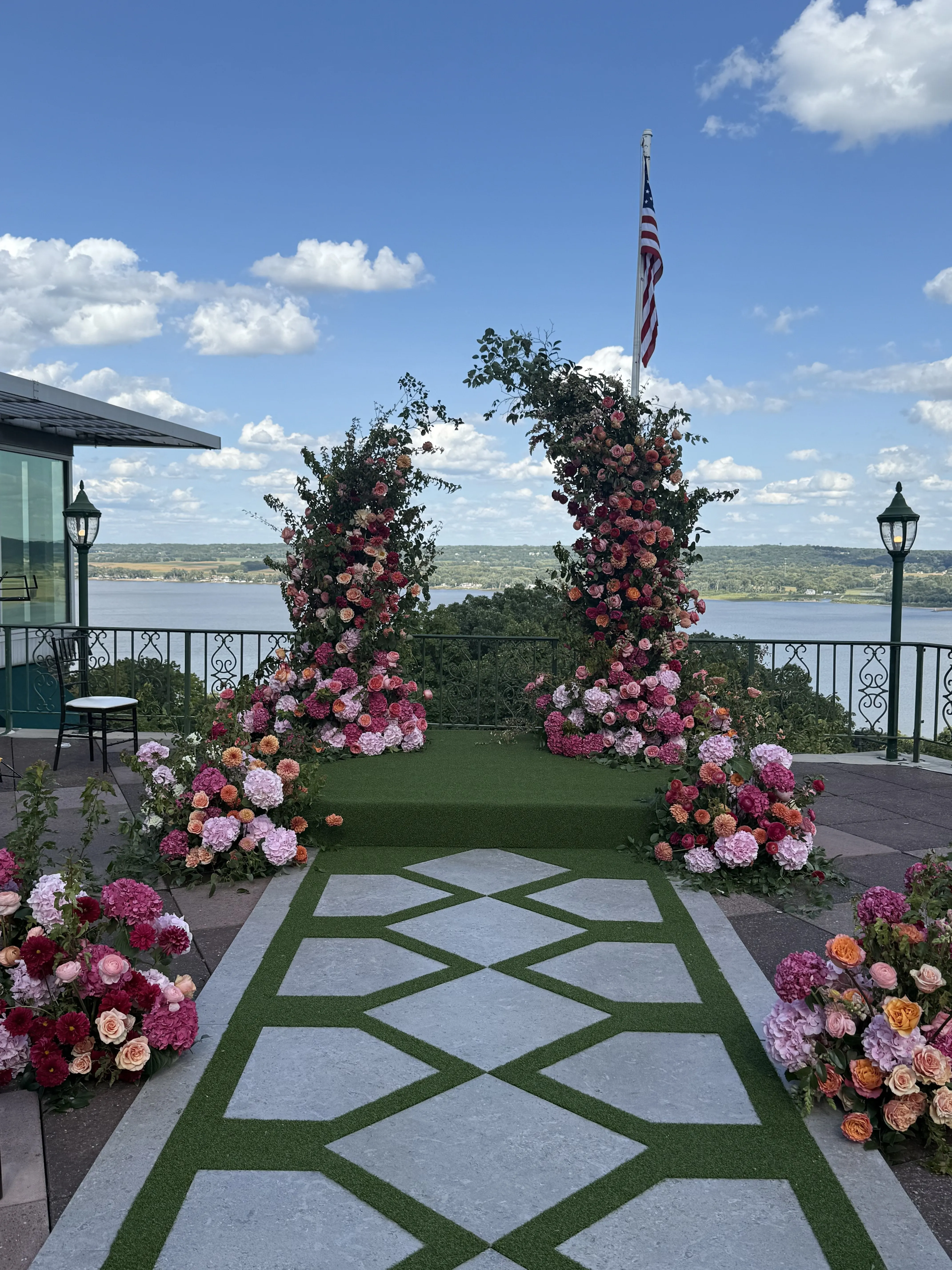 A destination wedding install at the Country Club of Peoria
