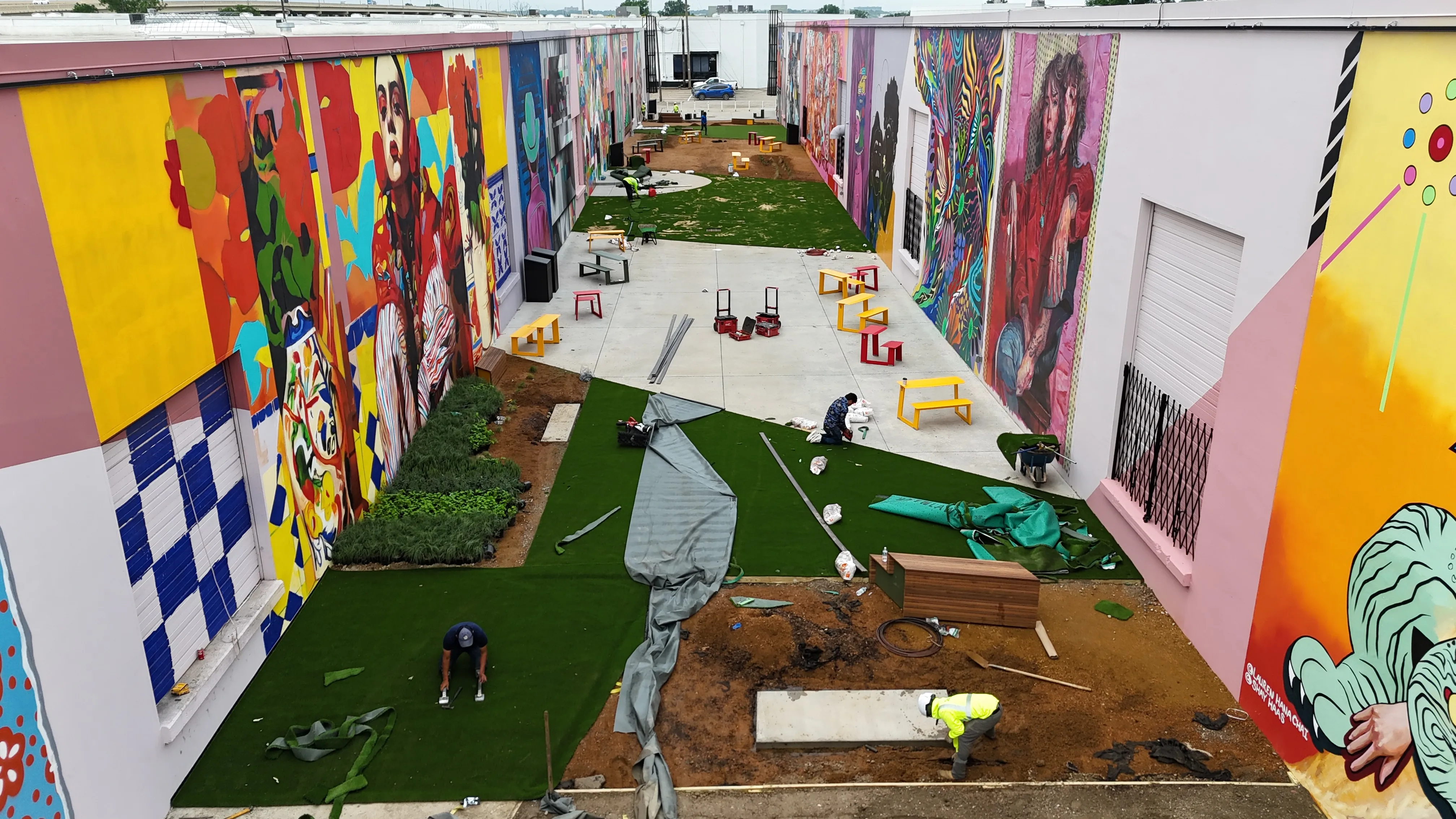 Aerial 8 — The Art Docks at Inwood Design District — 5,600 SF Commercial Turf