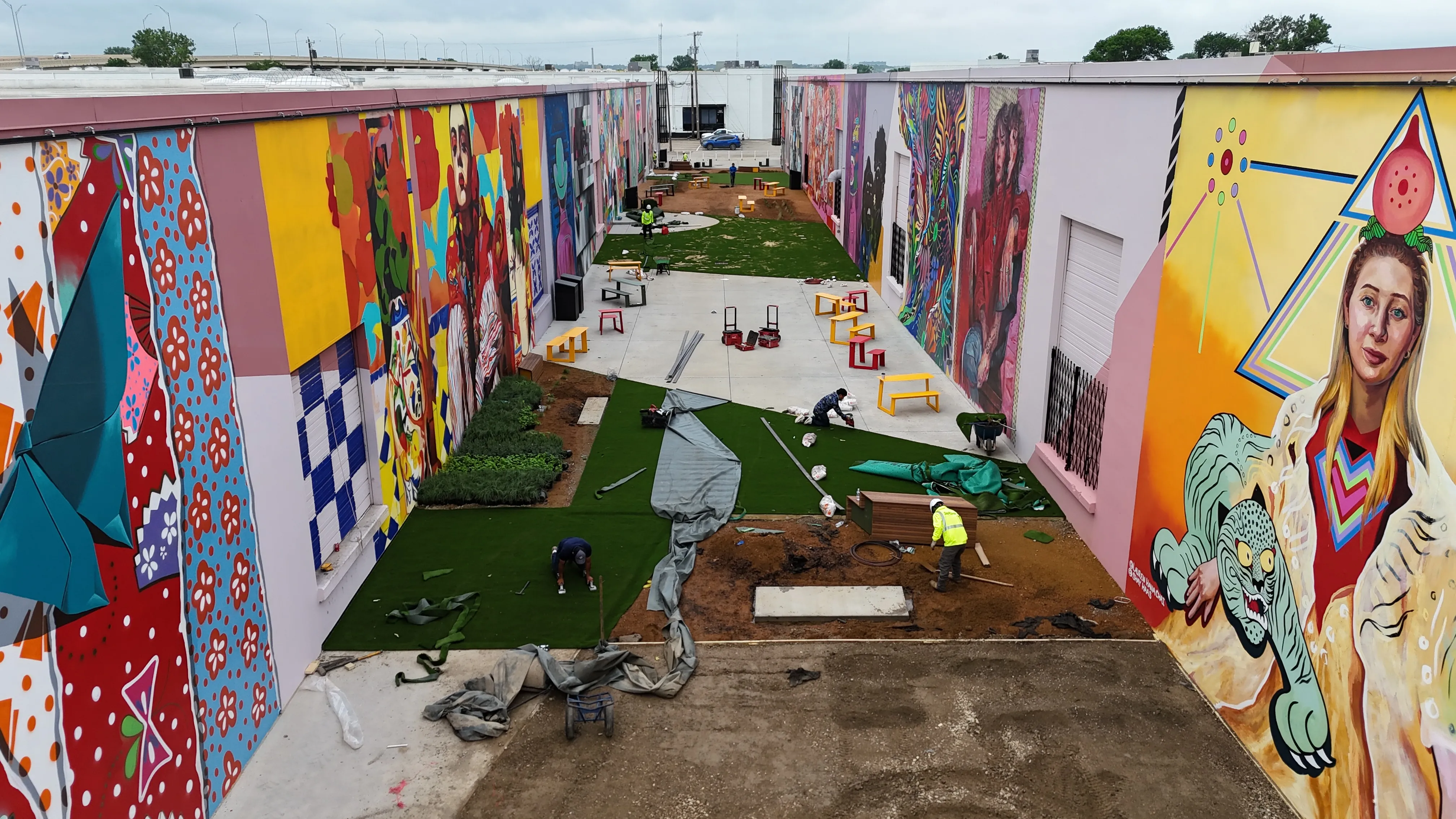 Aerial 9 — The Art Docks at Inwood Design District — 5,600 SF Commercial Turf