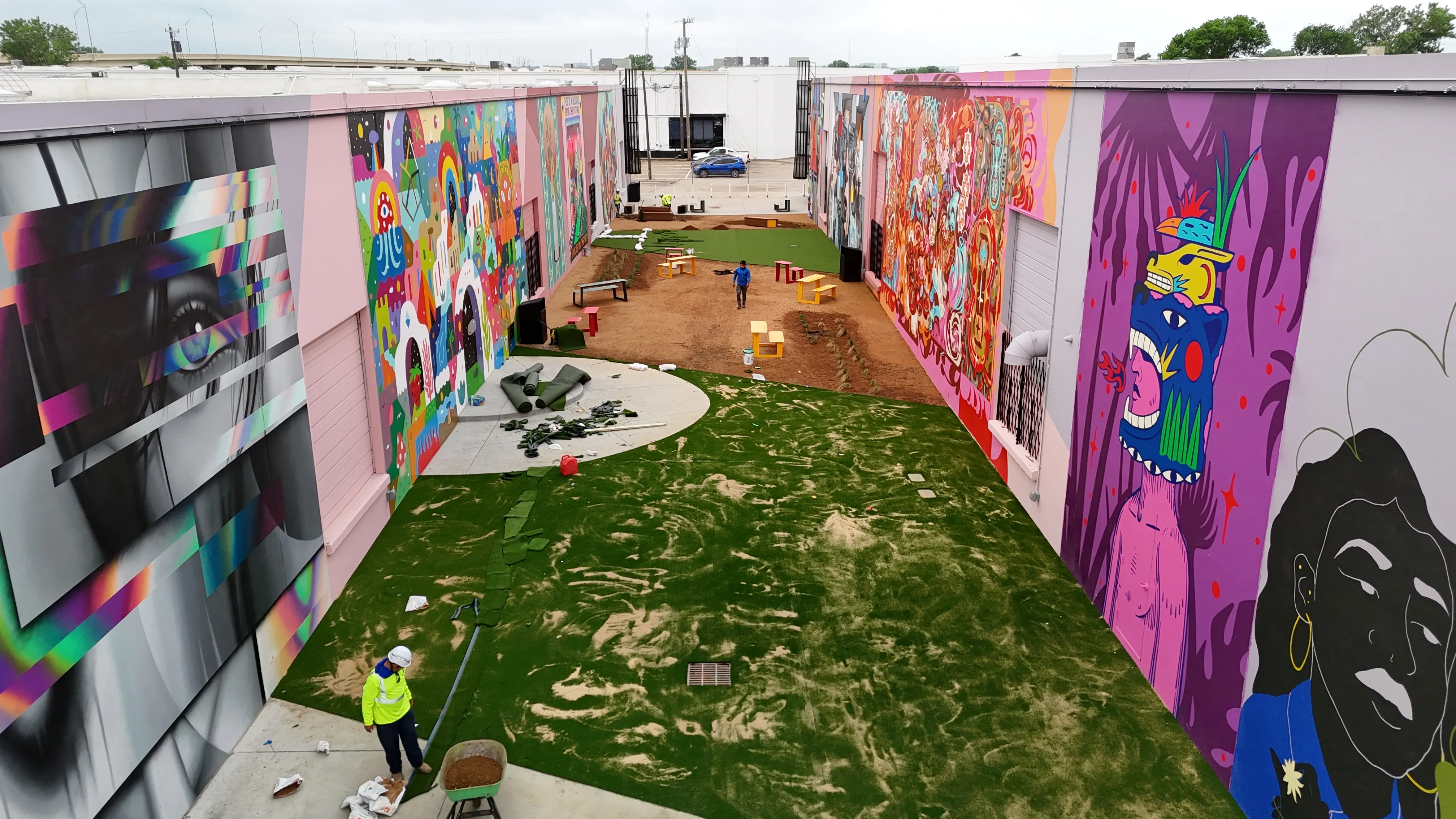 Aerial 10 — The Art Docks at Inwood Design District — 5,600 SF Commercial Turf