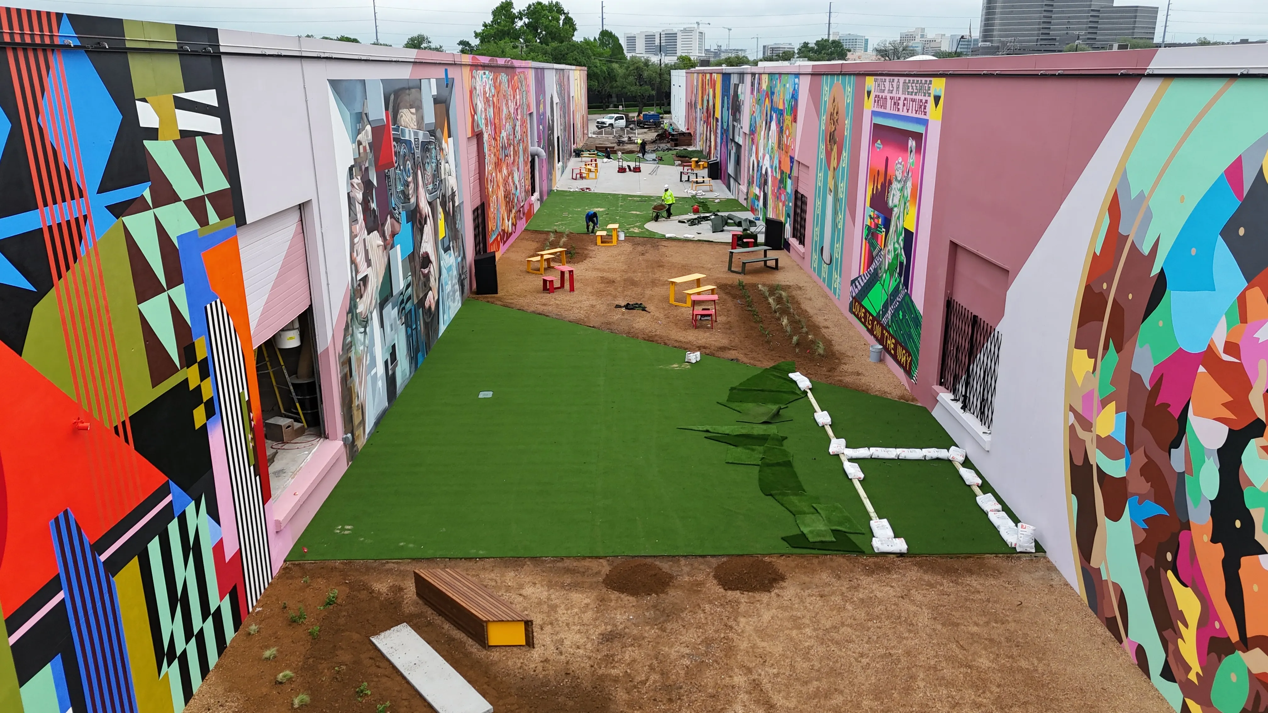 Aerial 11 — The Art Docks at Inwood Design District — 5,600 SF Commercial Turf