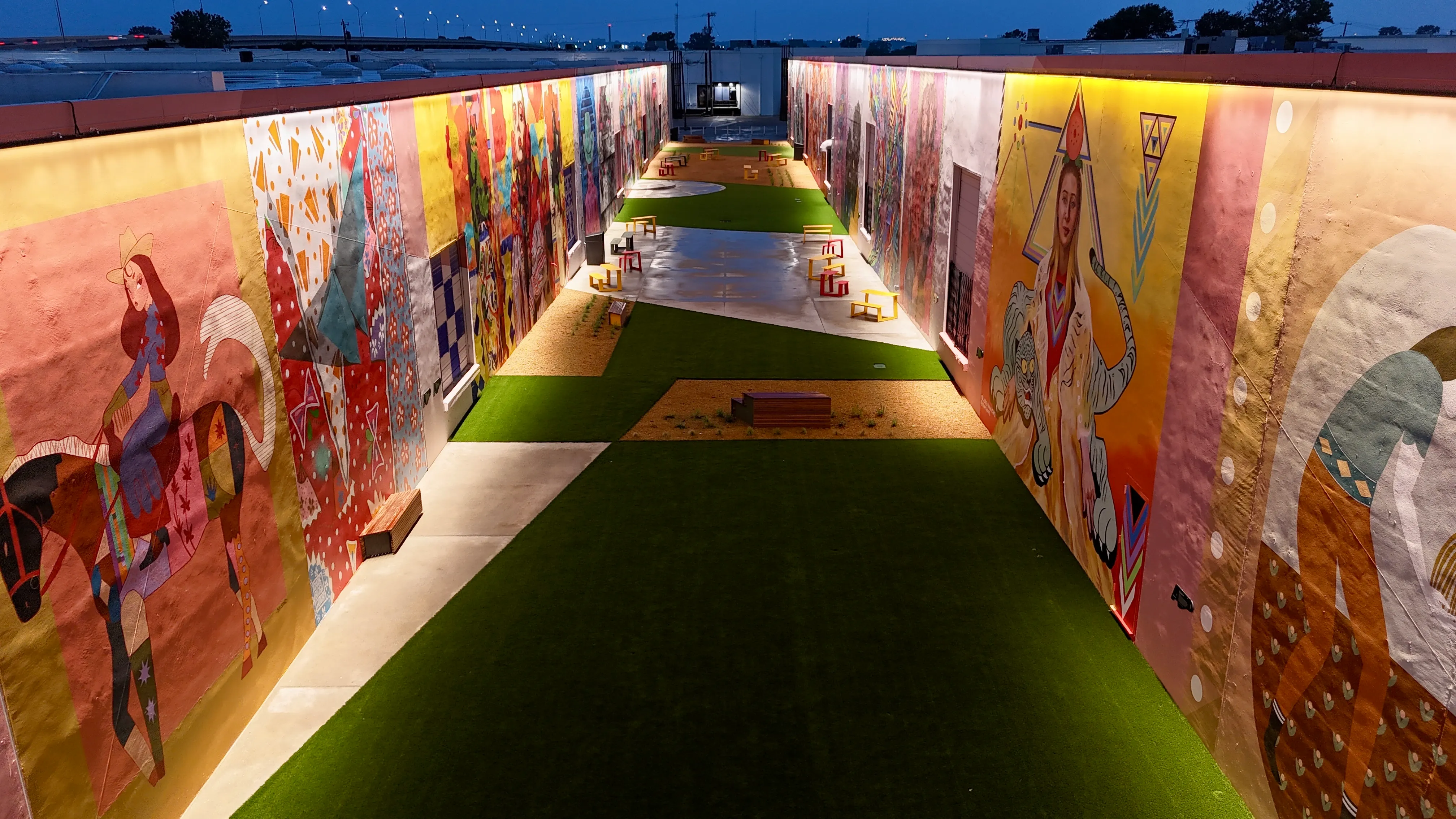 Aerial 33 — The Art Docks at Inwood Design District — 5,600 SF Commercial Turf