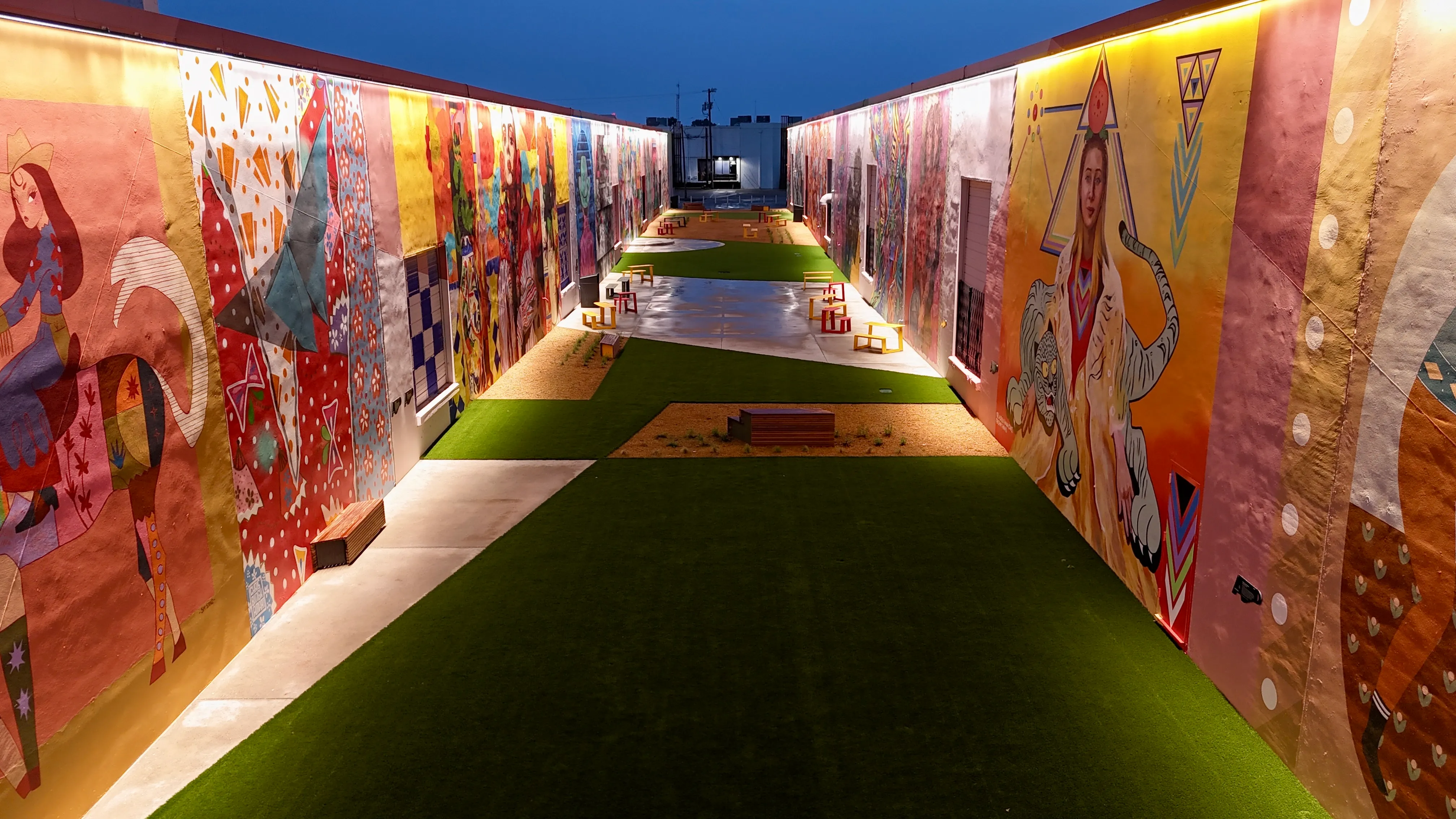 Aerial 34 — The Art Docks at Inwood Design District — 5,600 SF Commercial Turf