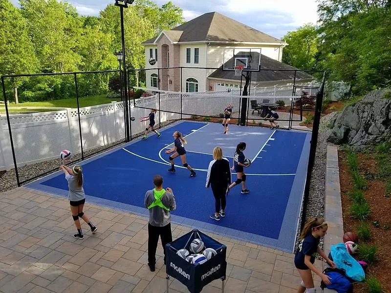 VersaCourt modular tile volleyball court